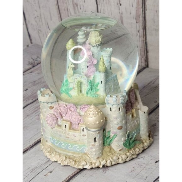 8" Vintage 1994 SFMBC Snow Globe "Under The Sea" Music Box Ocean Castle Glitter - Picture 5 of 6